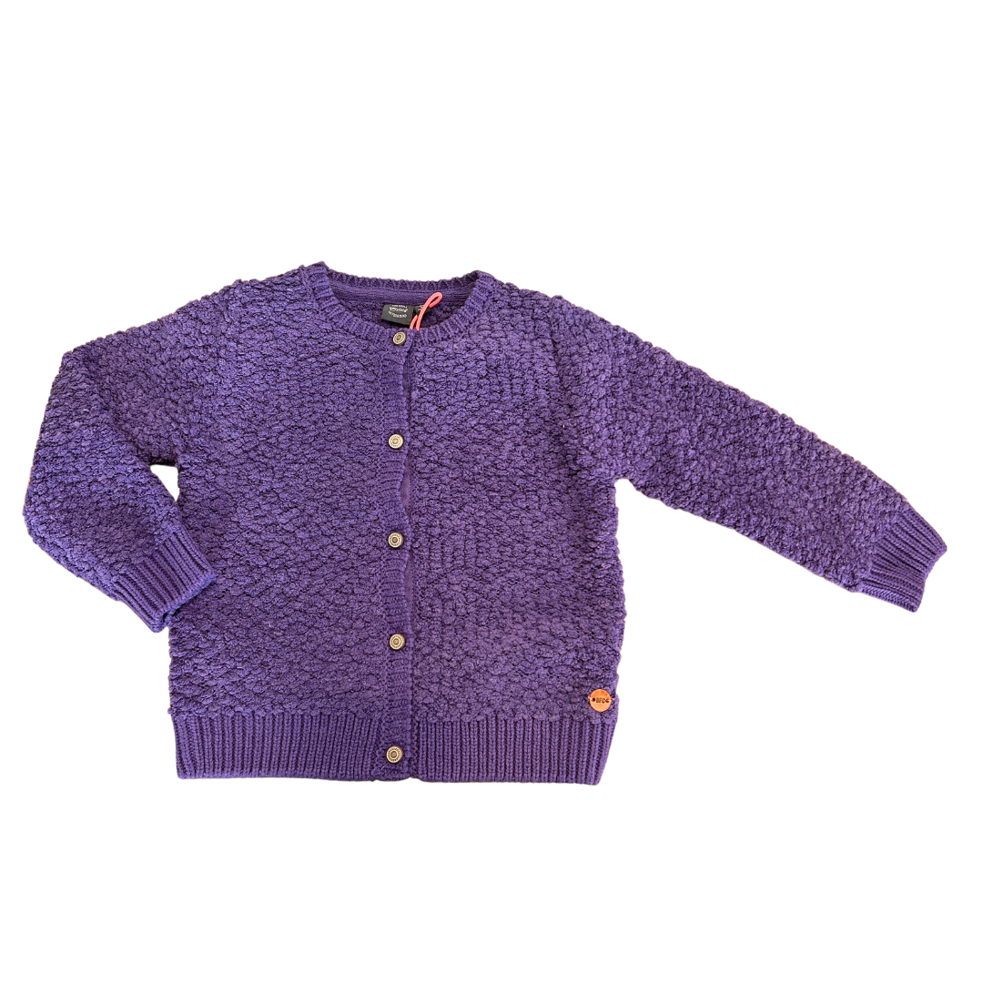 Purple clearance chenille cardigan