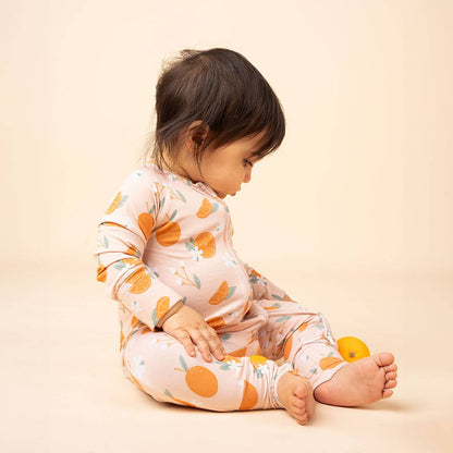 Freshly Squeezed Oranges Bamboo Convertible Pajamas Florida Baby Gift