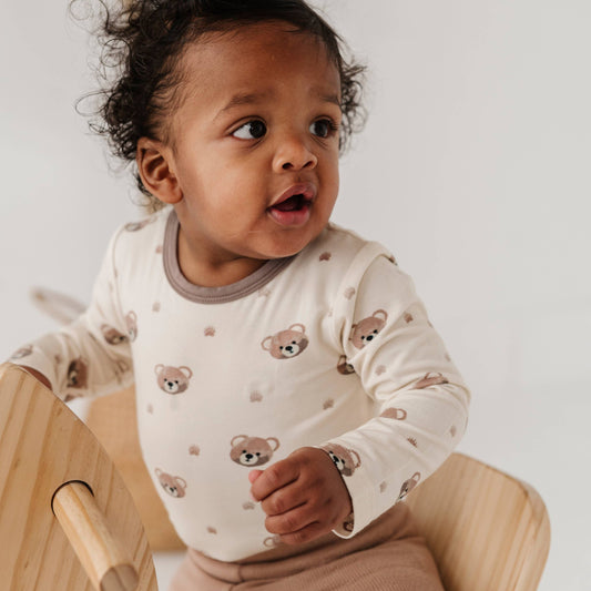 Teddy Bear Baby Long Sleeve Bodysuit