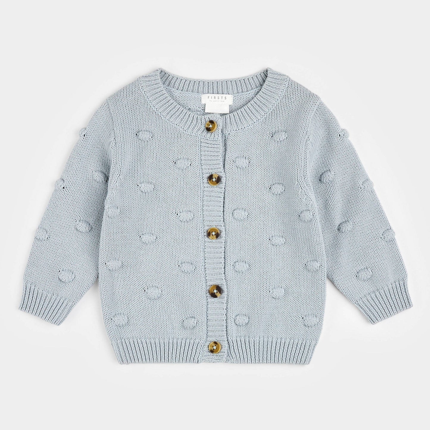 Pearl Blue Knit Baby Cardigan