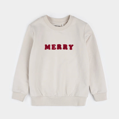 Merry on Crème Fleece Sweatshirt