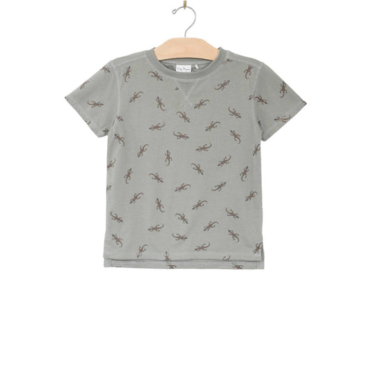 Whistle Patch Tee- Salamander- Pond
