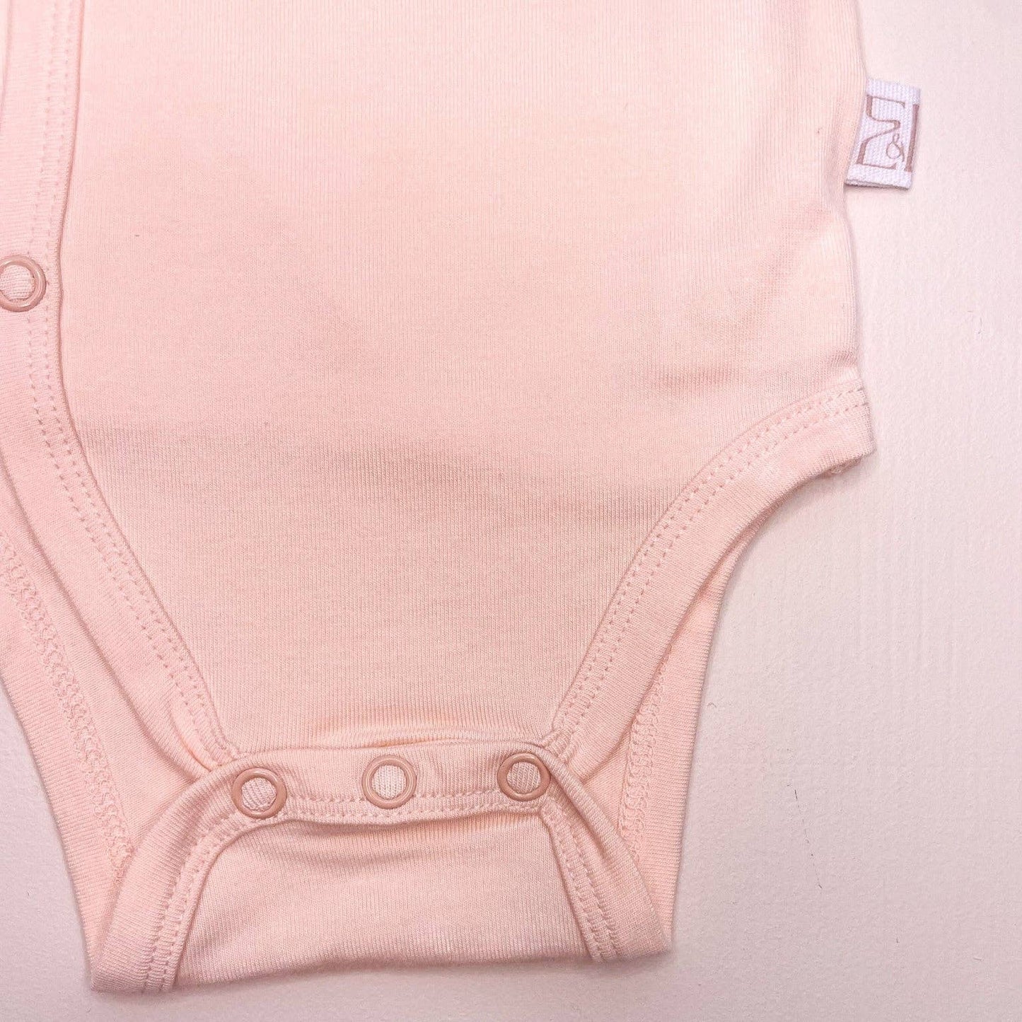 Bamboo/Organic Cotton Freya Long Sleeve Bodysuit - Peach