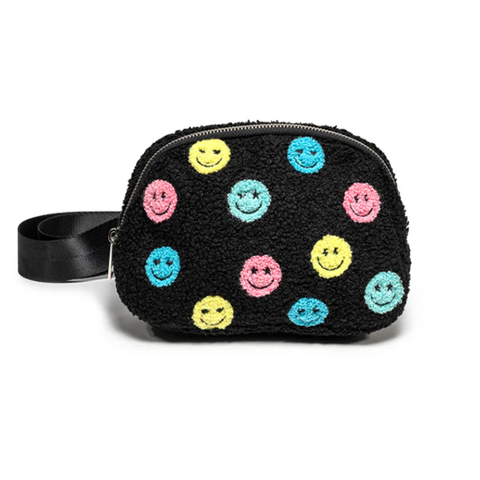 Multi Colored Smiley Face Belt Bag