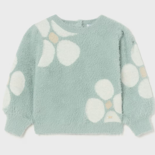 Jacquard Flowers Baby Sweater