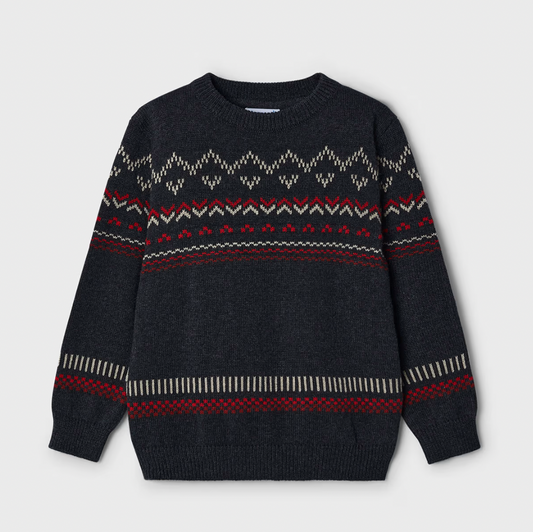 Jacquard zigzag sweater