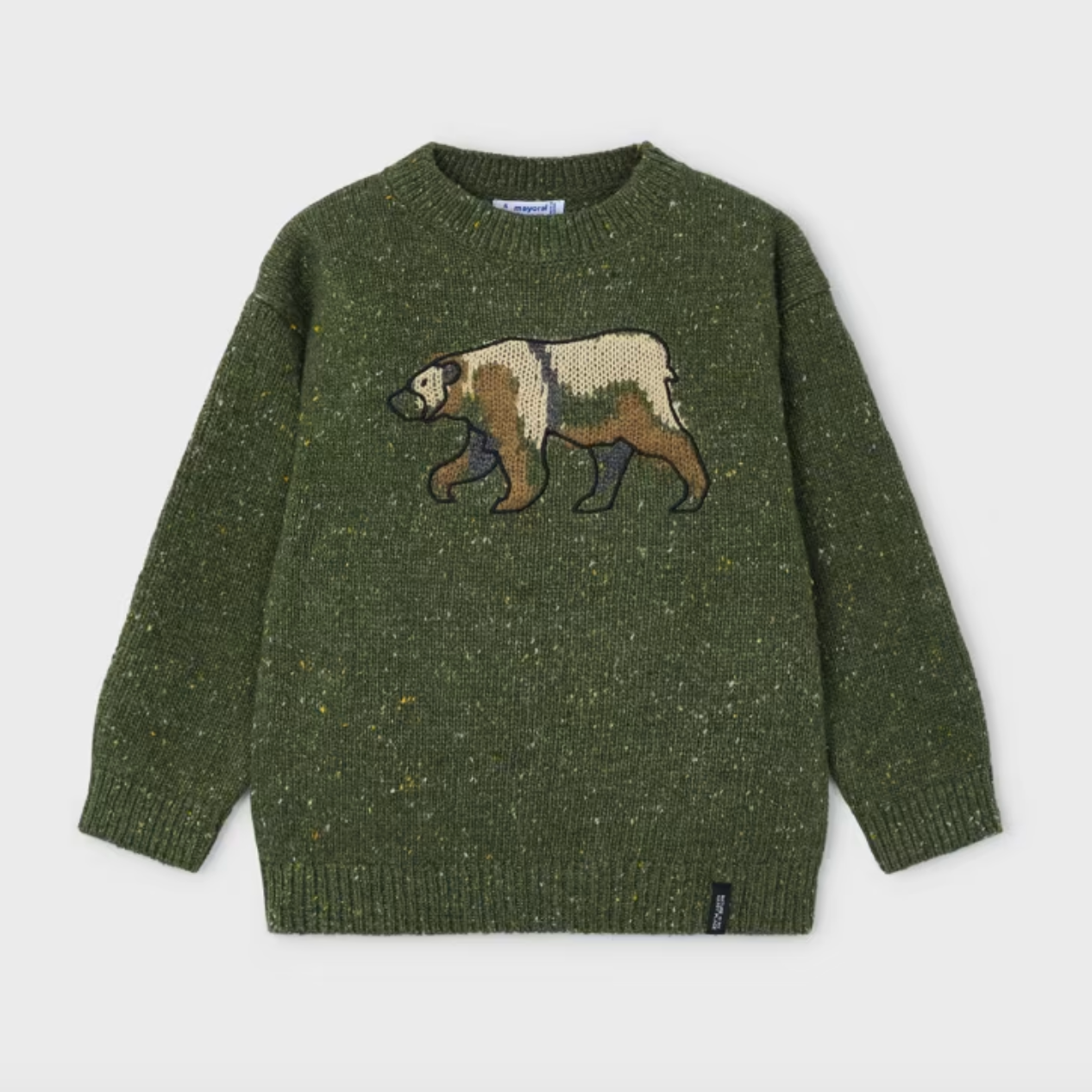 Bear intarsia sweater