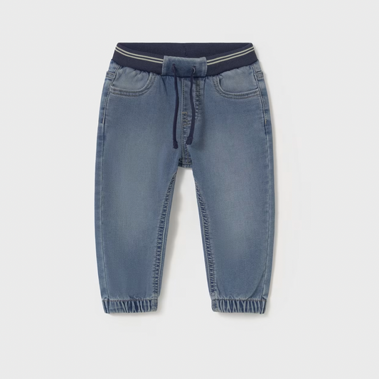 Soft Denim Jogger for Baby - Medium Wash