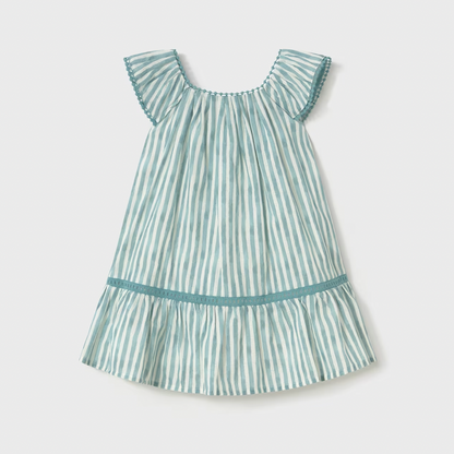 Emerald Striped Dress for Baby