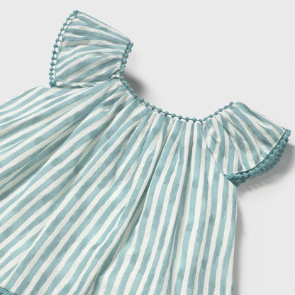 Emerald Striped Dress for Baby