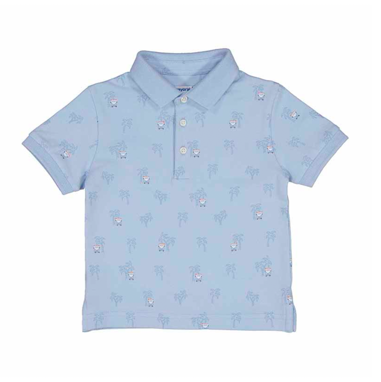 Blue Palm Tree Polo Shirt for Baby