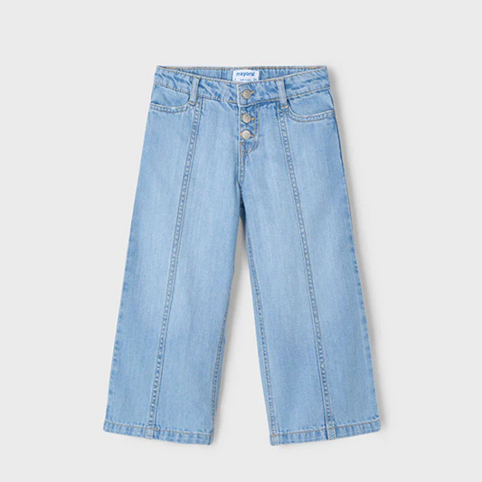 Light wash wide leg denim for Children