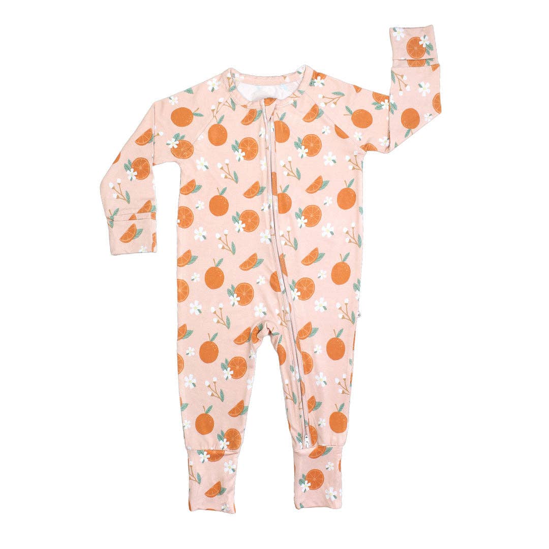 Freshly Squeezed Oranges Bamboo Convertible Pajamas Florida Baby Gift