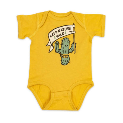 Happy Camper Saguaro Baby Bodysuit | Mustard