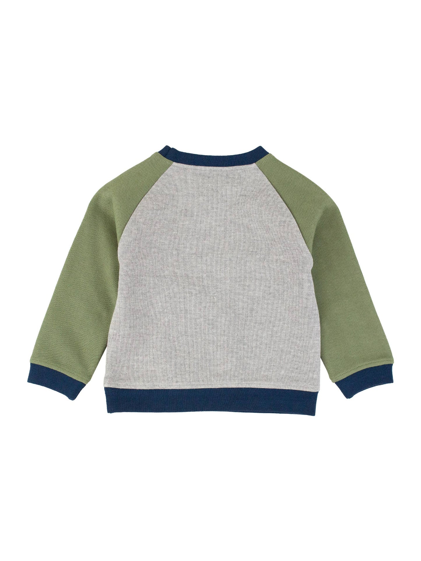 Heather Gray Color Block Knit Raglan Sweatshirt