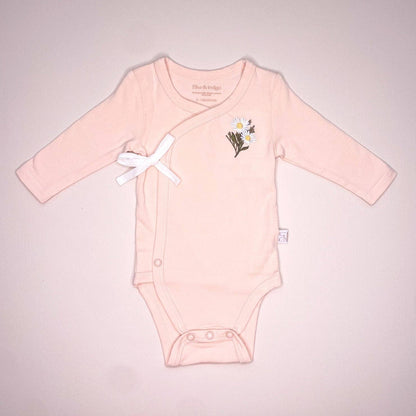 Bamboo/Organic Cotton Freya Long Sleeve Bodysuit - Peach